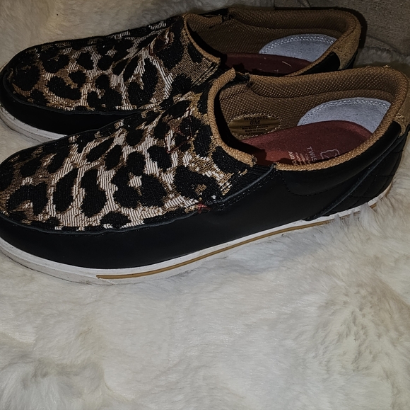 Twisted X Black and Brown Leopard Slip-Ons Womens Size 8 - Picture 2 of 4